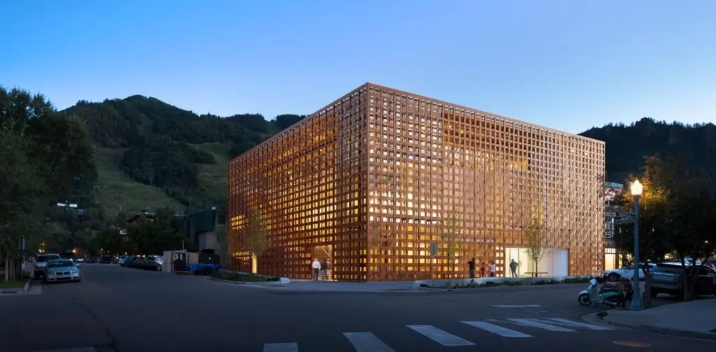 Aspen Art Museum wedding venue with modern architecture and glass facades