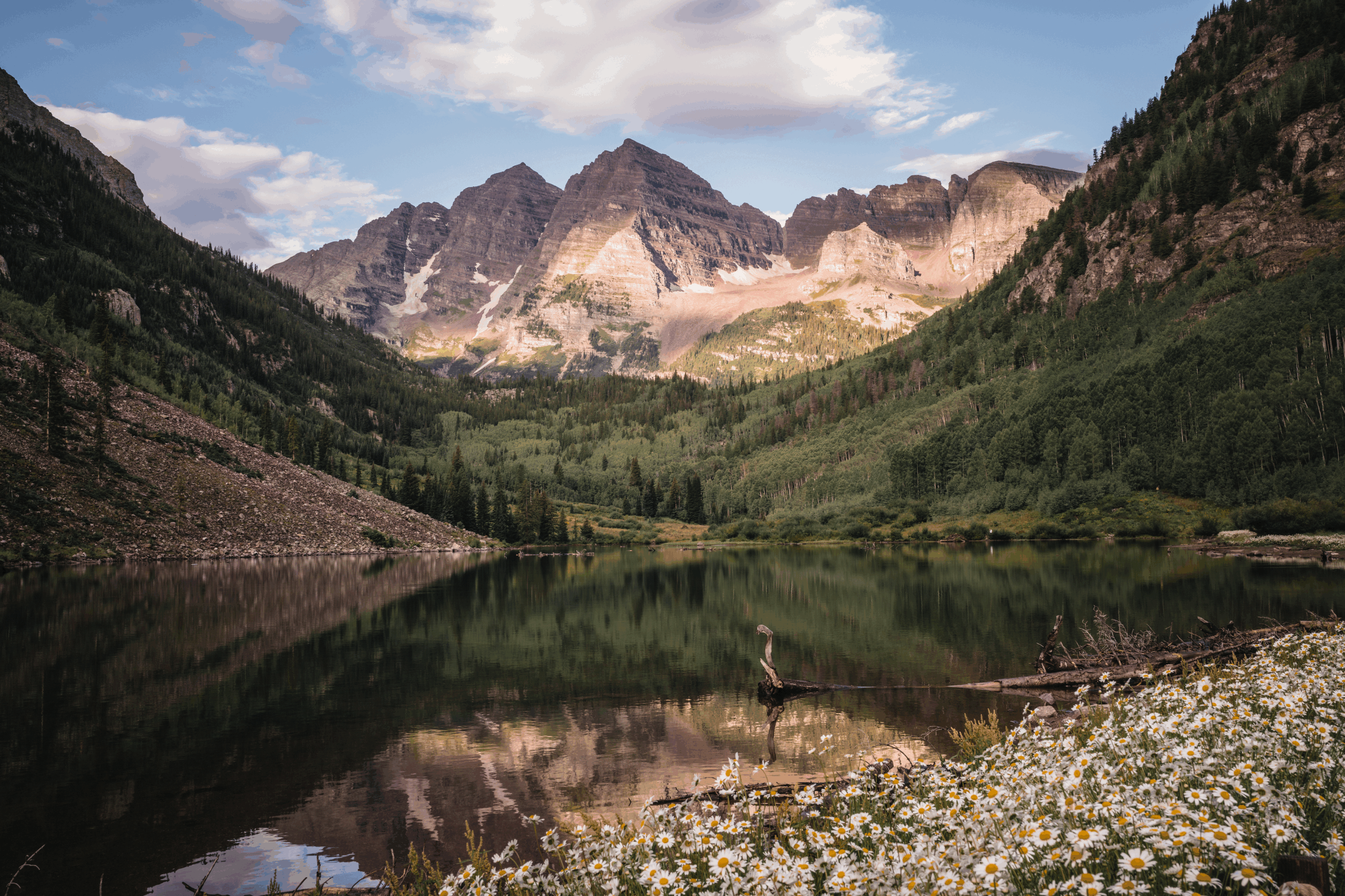 Maroon Bells and Maroon Lake, where production shoots require a permit and vehicle reservations