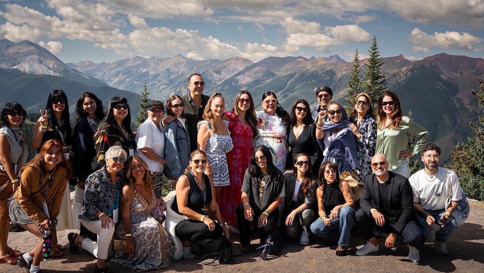 Branded photo experience at a corporate event in Aspen with custom overlays and instant digital delivery to guests