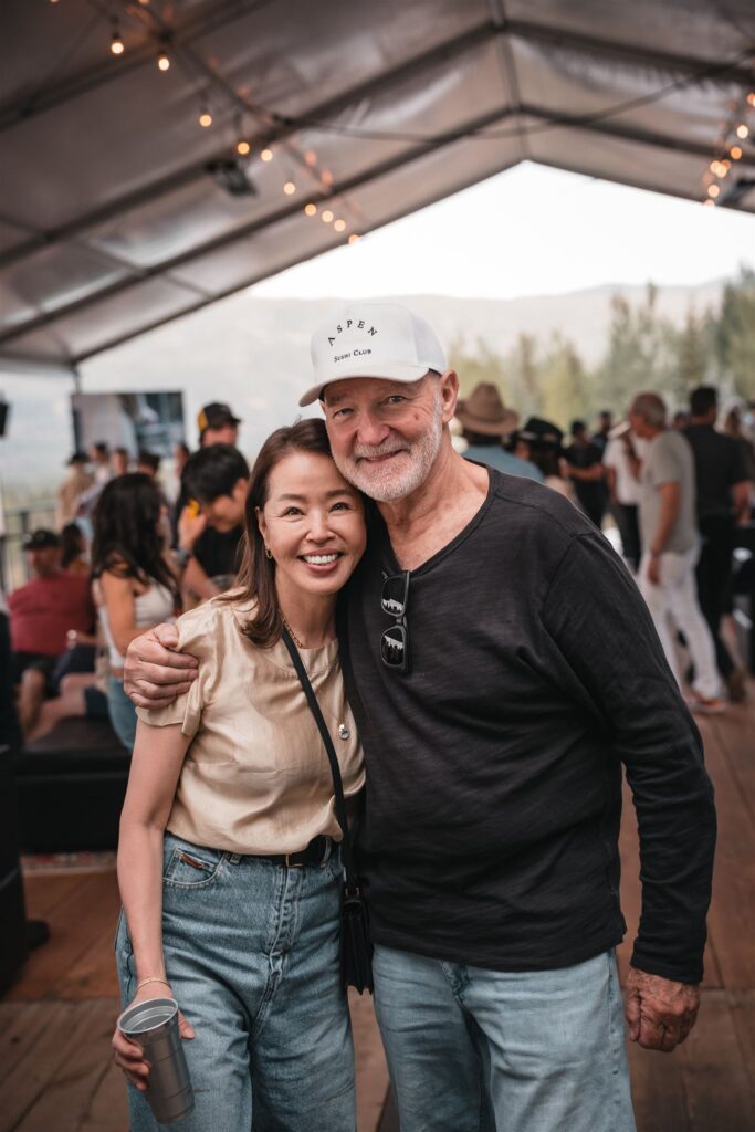 Aspen event instant photo sharing booth set up at an outdoor concert venue