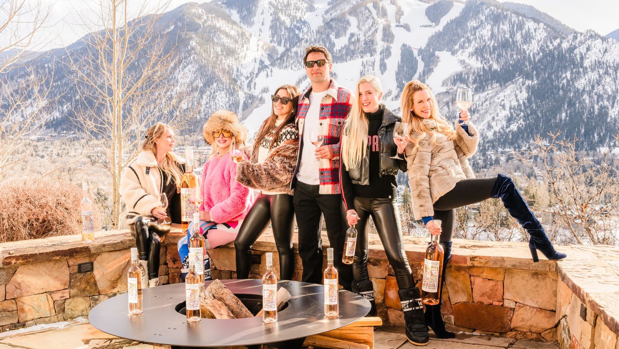 Aspen winter commercial shoot on snow at first light